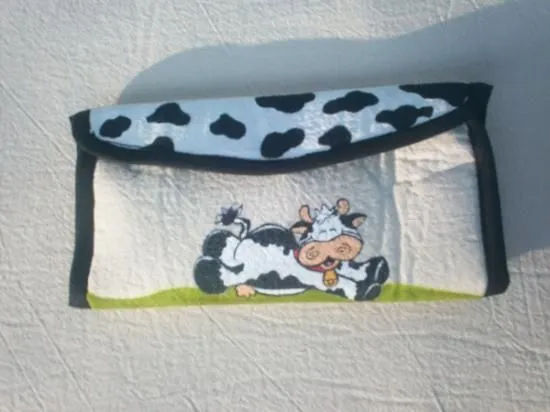 cartera de dama con vaquita en pintura en tela cartera manta ... cartera de dama con vaquita en pintura en tela cartera manta ...
