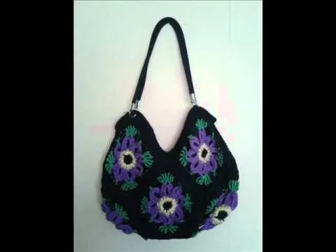 carteras echas a crochet con chapitas - YouTube