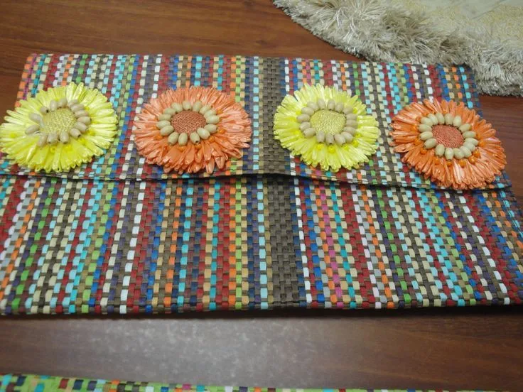 Carteras hechas con individuales de mesa. | Carteras Hechas a Mano ...