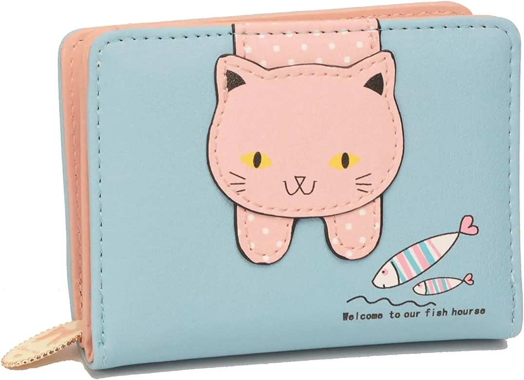 Carteras para niñas y mujeres, monederos para adolescentes, linda  portafolios de gato, patrón de gatito, cartera, organizador de tarjetas,  Azul / Patchwork, portafolios plegable : Amazon.com.mx: Ropa, Zapatos y  Accesorios