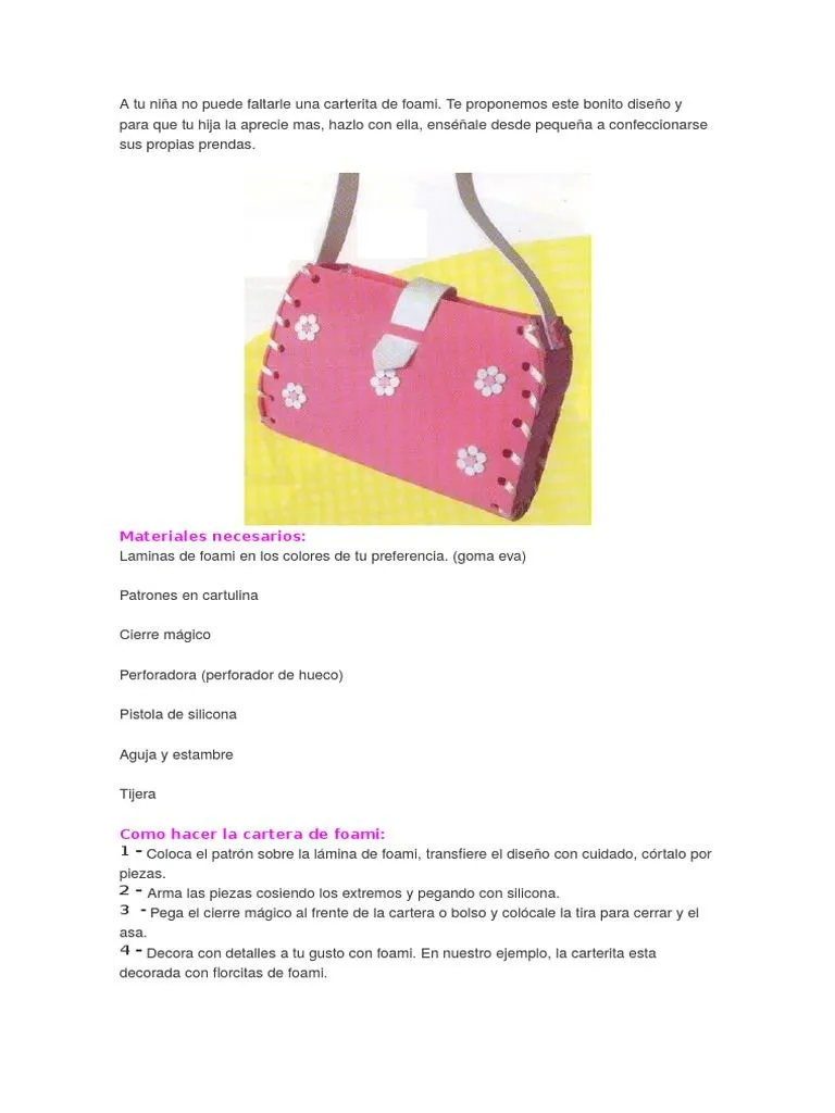 Carterita de Foami | PDF