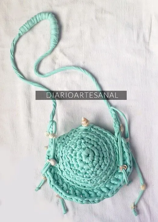 Carterita del mar: patrón de bandolera redonda en trapillo ...