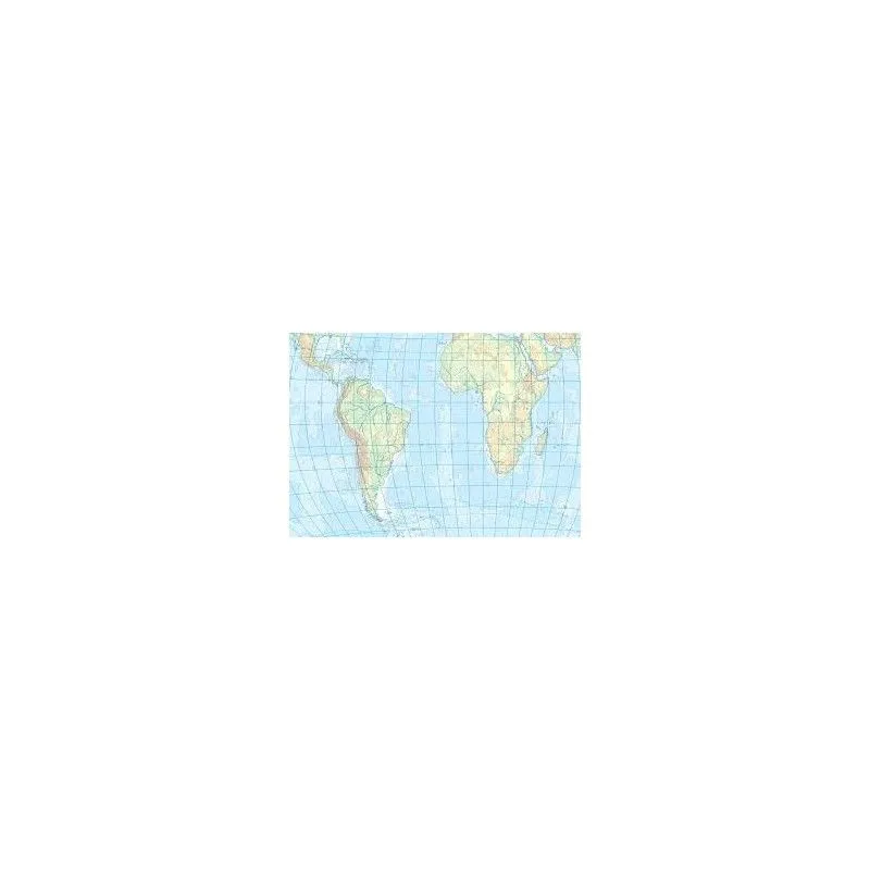 Cartina geografica da banco in carta MONDO planisfero muta A3