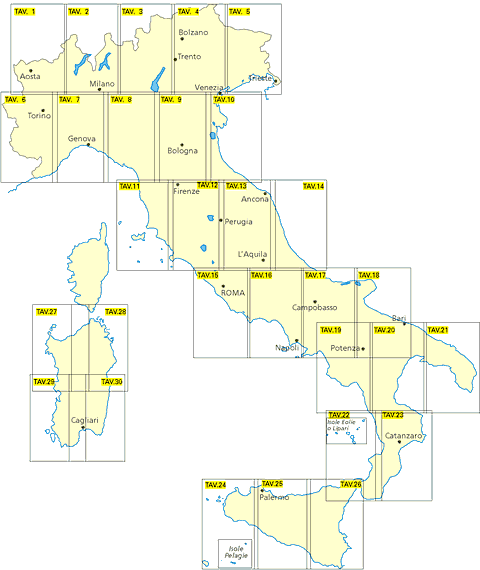 CARTINA ITALIA STRADARIO D'ITALIA MAPPA ITALIA - Globopix