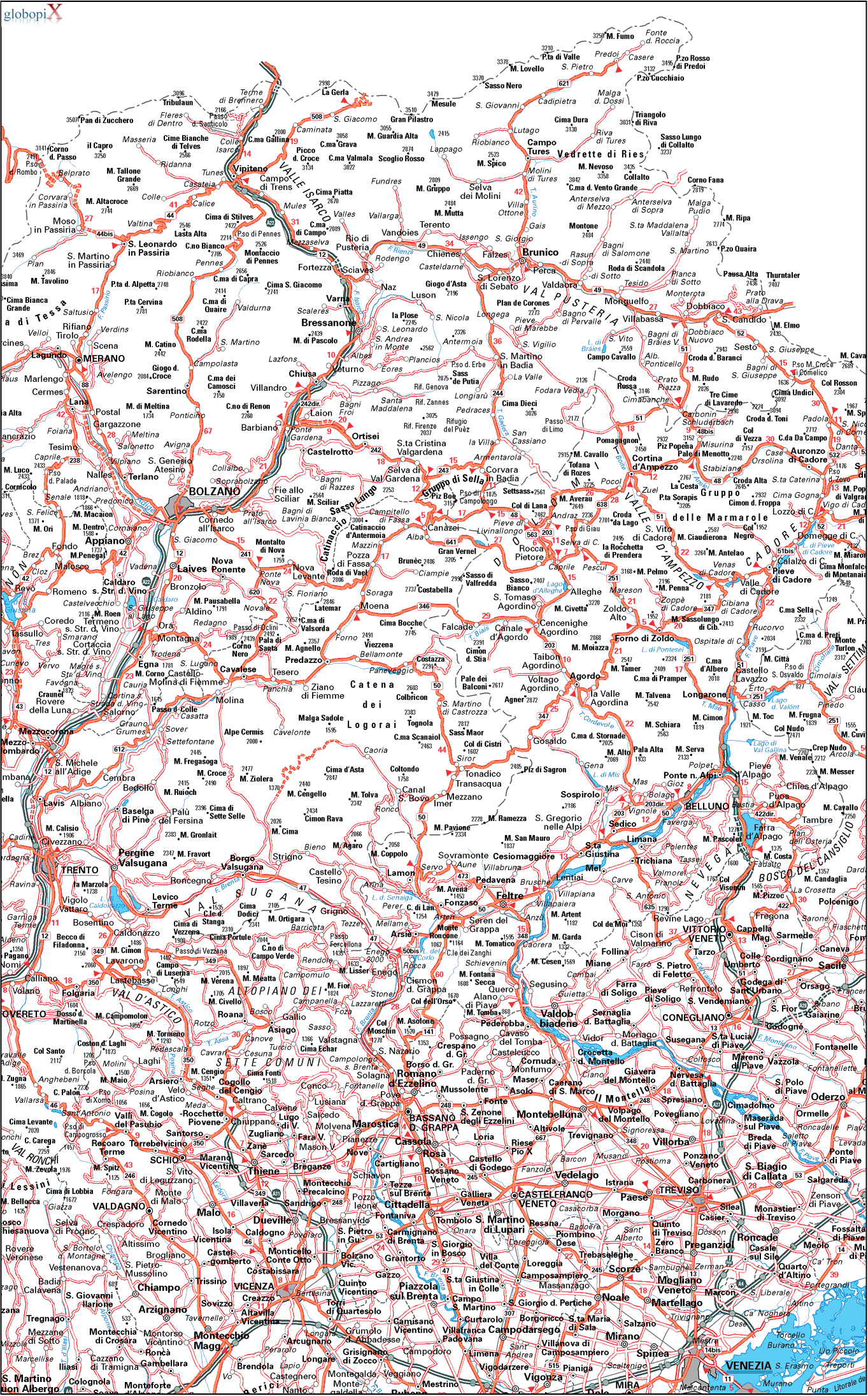 CARTINA STRADALE TRENTINO MAPPA TRENTINO STRADARIO CARTINA STRADALE TRENTINO MAPPA TRENTINO STRADARIO