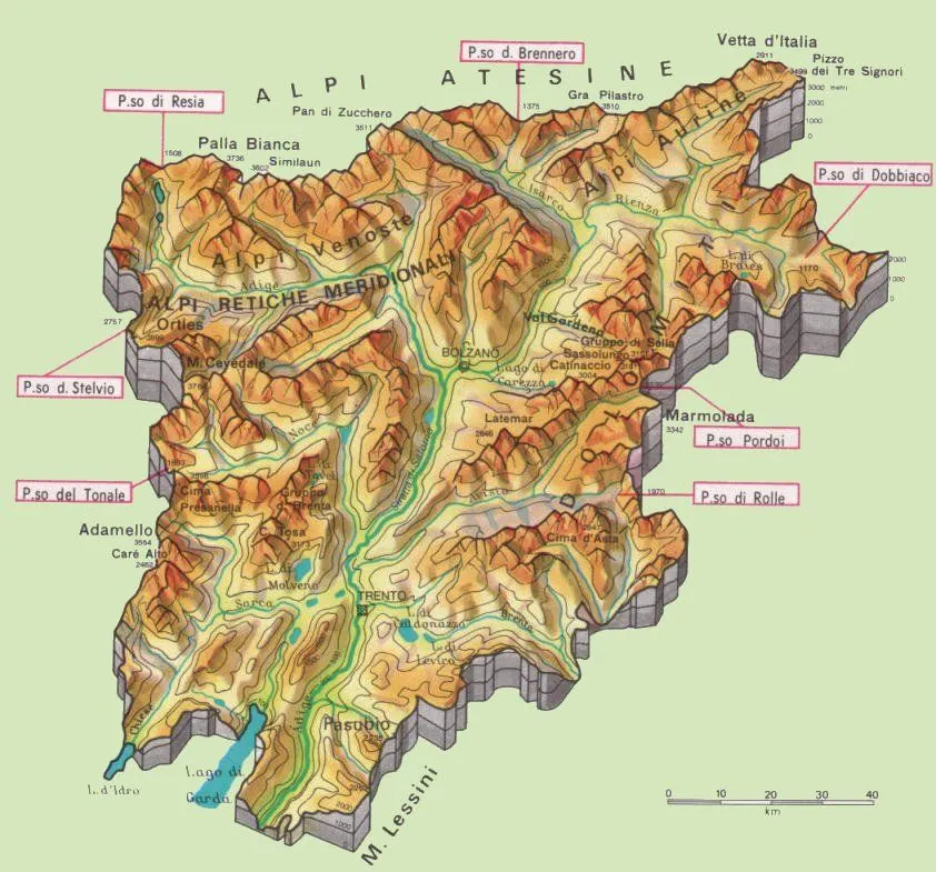 Cartine geografiche del Trentino Alto Adige ( Cartine geografiche del Trentino Alto Adige (
