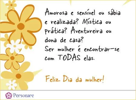 Cartões para o Dia das Mulheres - Frases e Pensamentos | Mensagens ...