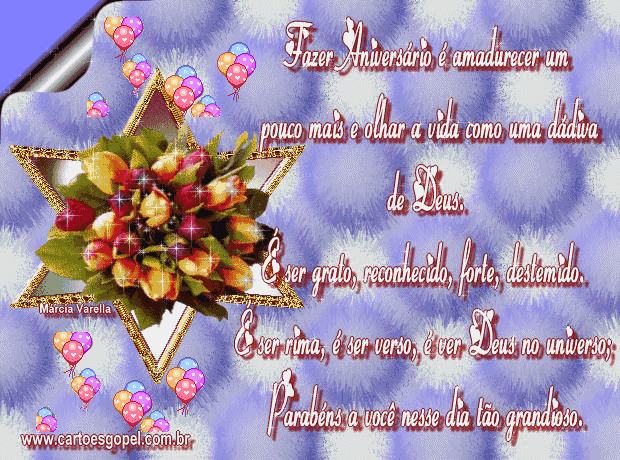 Cartões Gospel Feliz Aniversário