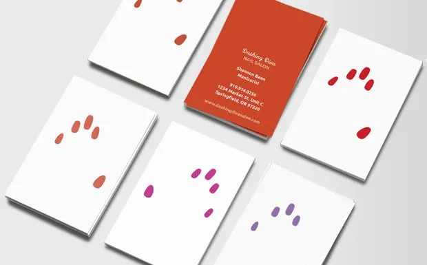 Cartões de visitas criativos para manicures - Assuntos Criativos
