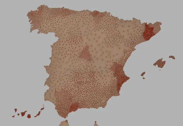 Cartografías del dolor 02 (mapa de suicidios), 2010. Rosalía Banet ... Cartografías del dolor 02 (mapa de suicidios), 2010. Rosalía Banet ...