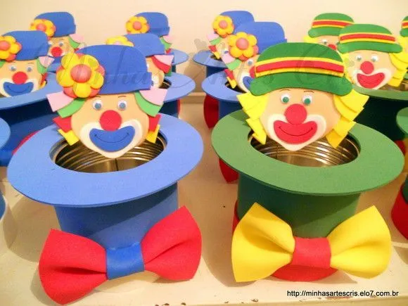 Cartola de lata de nescau de 400grs revestida de e.v.a ...