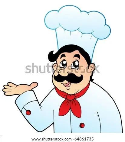 Cartoon Chef In Big Hat - Vector Illustration. - 64861735 ...