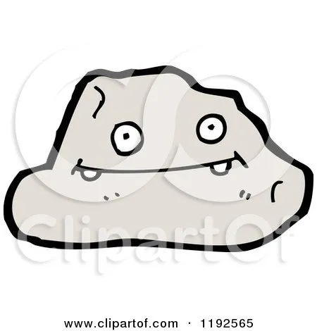 Cartoon of a Rock - Royalty Free Vector Illustration by ...