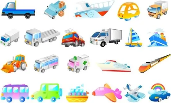 Cartoon transportation vector Free vector in Adobe Illustrator ai ...