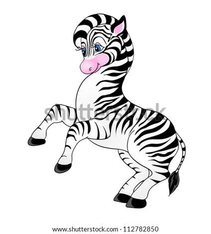 Cartoon Zebra, With Isolation On A White Background Ilustración ... Cartoon Zebra, With Isolation On A White Background Ilustración ...