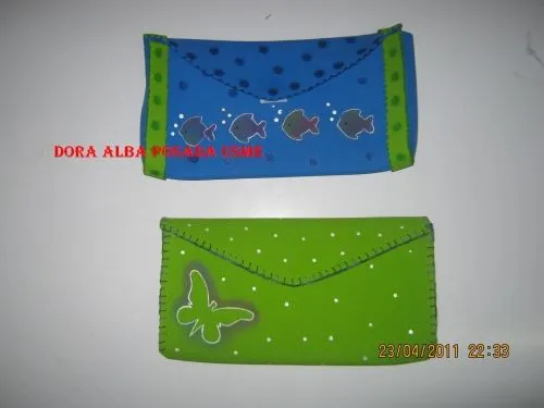 Cartucheras en foami para niños - Imagui
