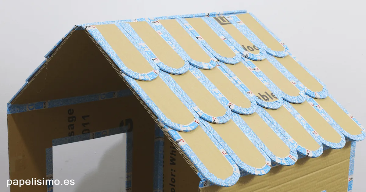 Cómo hacer casa de cartón para niños (Plegable) | Papelisimo Cómo hacer casa de cartón para niños (Plegable) | Papelisimo