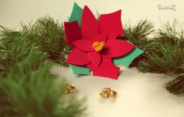la casa de chichi: Flores de Navidad en foami la casa de chichi: Flores de Navidad en foami