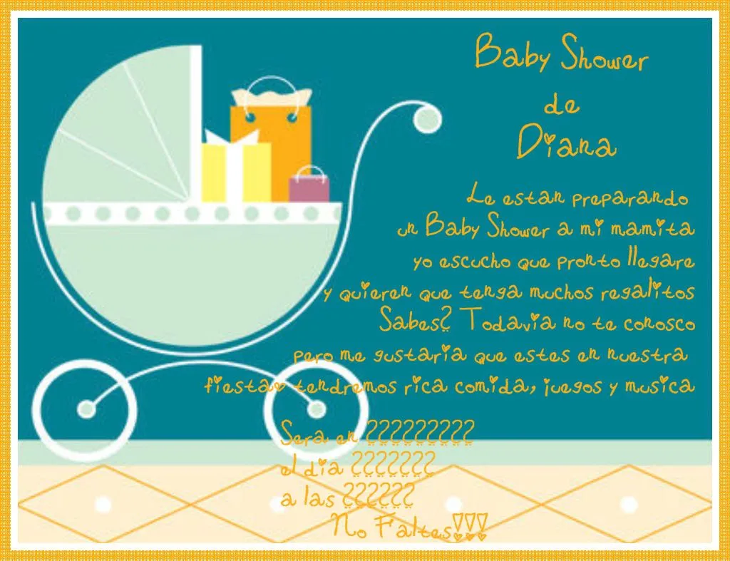 la casa de chichi: Invitaciones Baby Shower