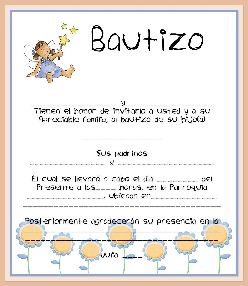 la casa de chichi: Invitacion bautizo