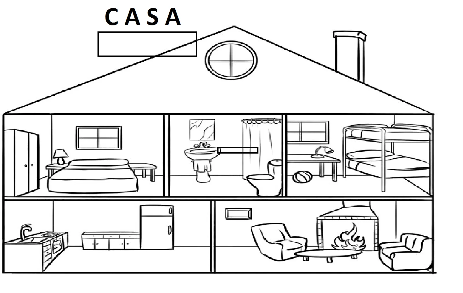 Dependencias de la casa para colorear - Imagui Dependencias de la casa para colorear - Imagui