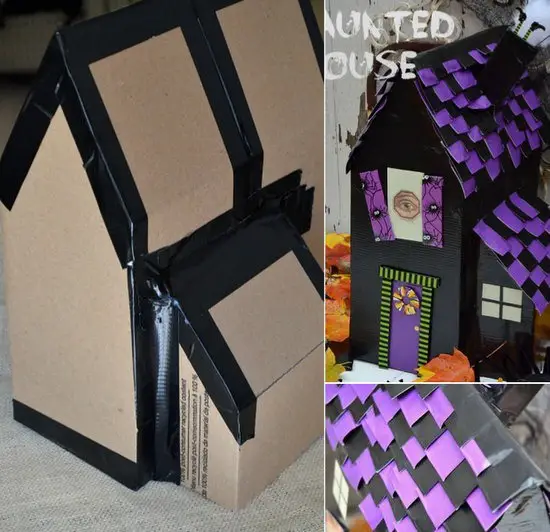 Casa encantada de cartón para Halloween | Manualidades Infantiles Casa encantada de cartón para Halloween | Manualidades Infantiles