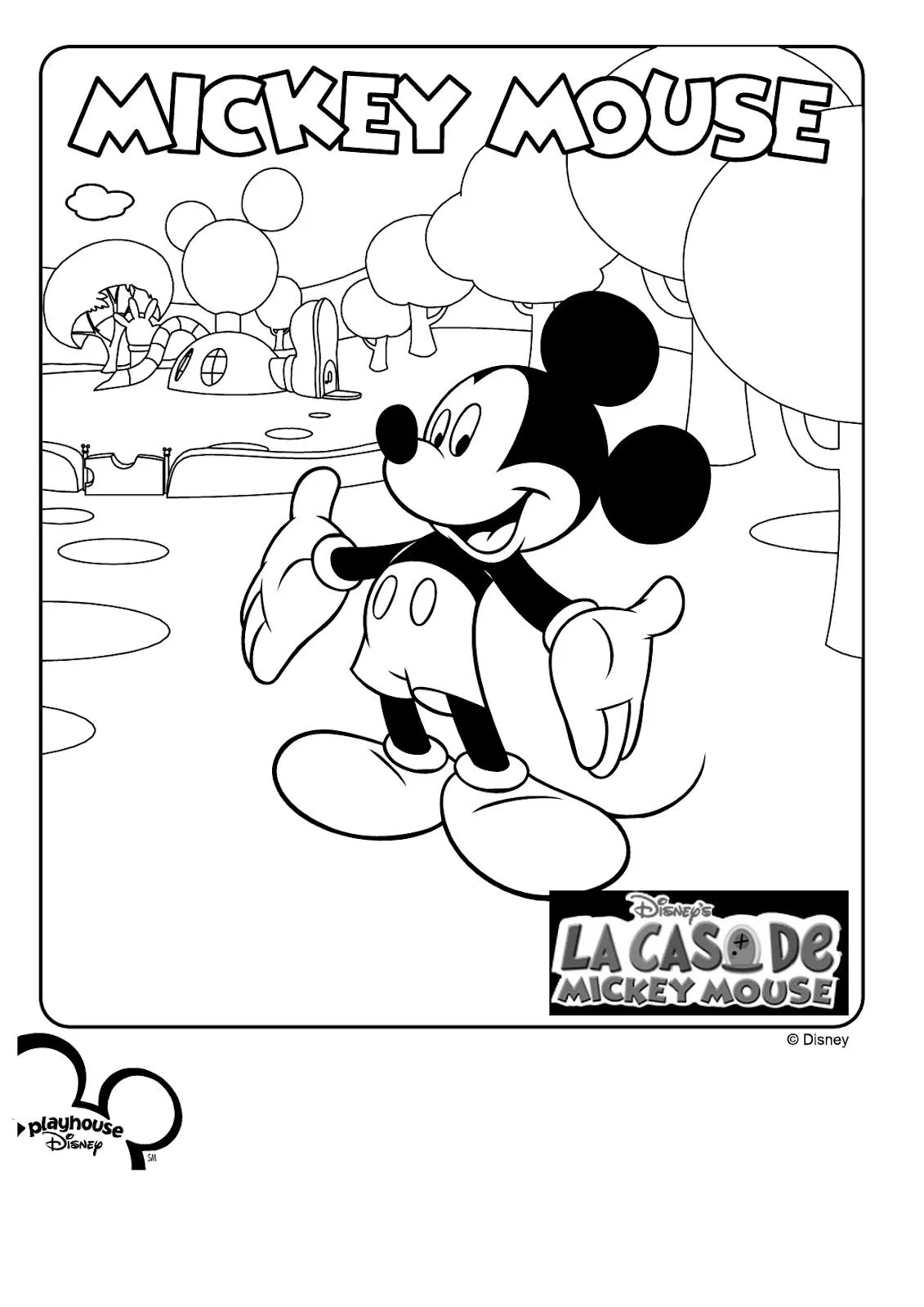 La casa de Mickey Mouse para colorear - Imagui