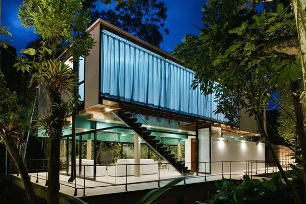 Casa moderna transparente en el bosque lluvioso - mundo-casas.com Casa moderna transparente en el bosque lluvioso - mundo-casas.com