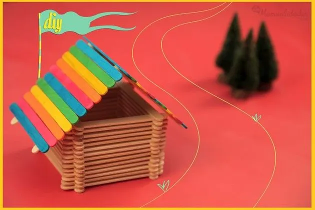 Cómo hacer una casa con palitos de helado | Art attack II | Pinterest