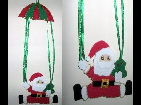 Hecho En Casa: Como Hacer Papa Noel En Paracaidas En Fieltro ...