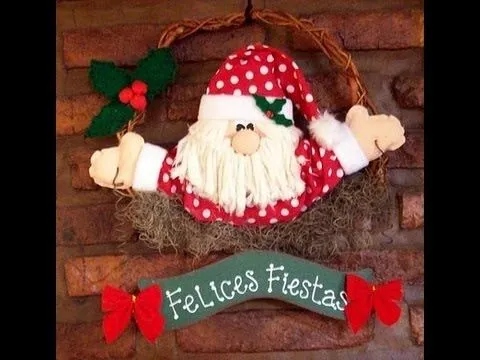 Hecho En Casa: Como Hacer Papa Noel (Tela Y Fieltro) - Silvana ...