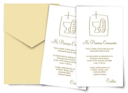 Frases para tarjetas de comunión - Imagui