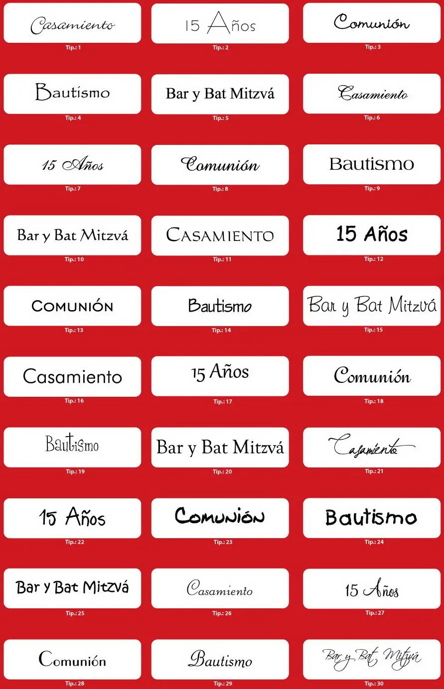 La Casa del Papel :: Listado de Tipografias La Casa del Papel :: Listado de Tipografias