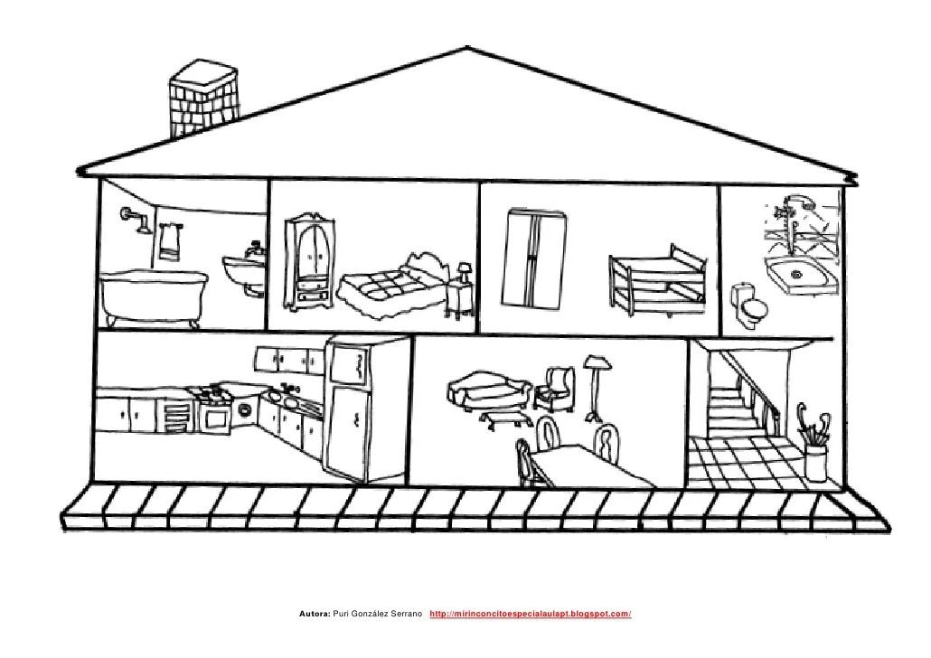 La casa-Pequeño librito adaptado de las partes de la casa La casa-Pequeño librito adaptado de las partes de la casa