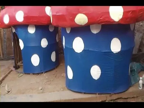 CASA DE LOS PITUFOS CON CARRIZO Y PAPEL - YouTube CASA DE LOS PITUFOS CON CARRIZO Y PAPEL - YouTube