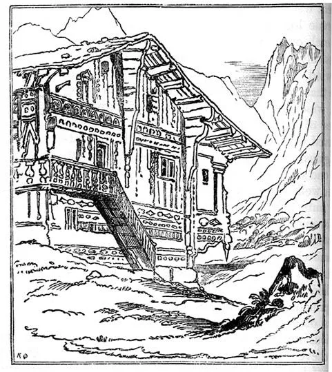 Casa rural helvetica por John Ruskin, 1819- Casa rural helvetica por John Ruskin, 1819-