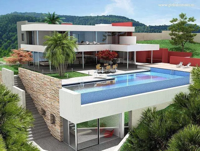 CASA CON VISTA A UNA PISCINA : Diseño de Casas Home House Design CASA CON VISTA A UNA PISCINA : Diseño de Casas Home House Design
