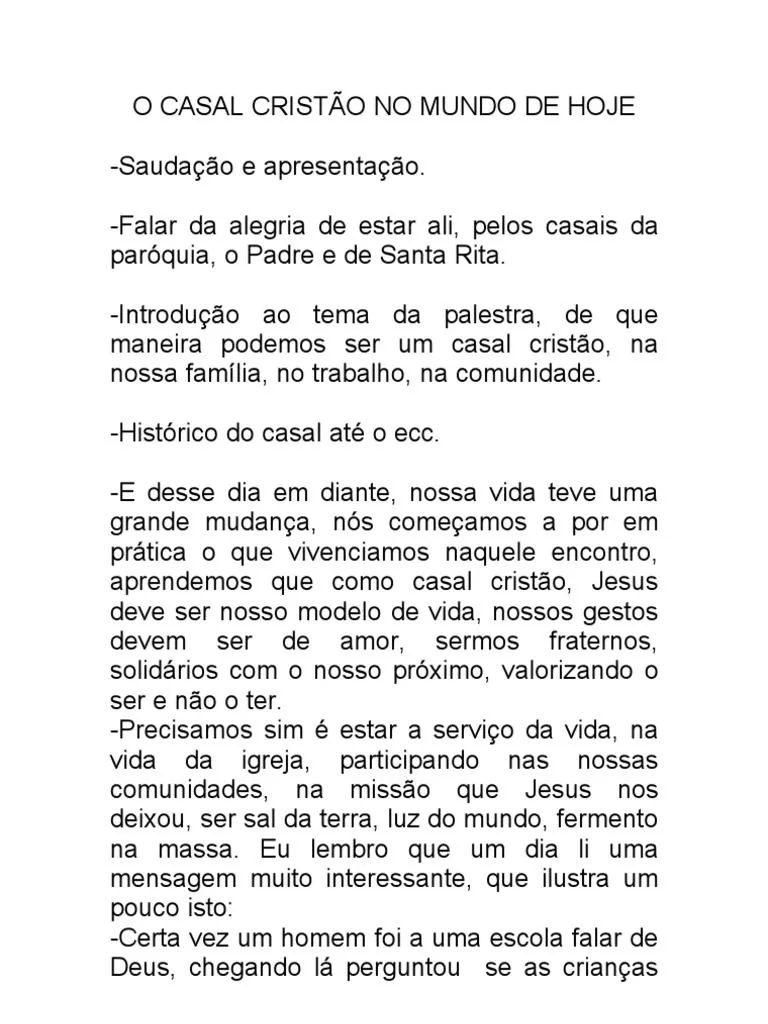 O Casal Cristão No Mundo de Hoje | PDF | Amor | Jesus O Casal Cristão No Mundo de Hoje | PDF | Amor | Jesus