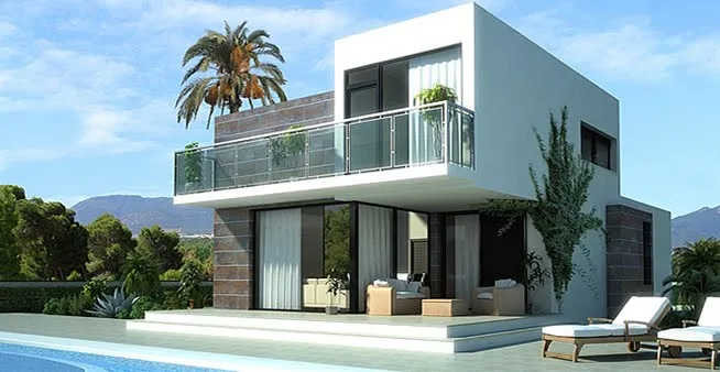 CASAS 3D BELLA FACHADA DE VIVIENDA CON VISTA PANORAMICA : FACHADAS ...