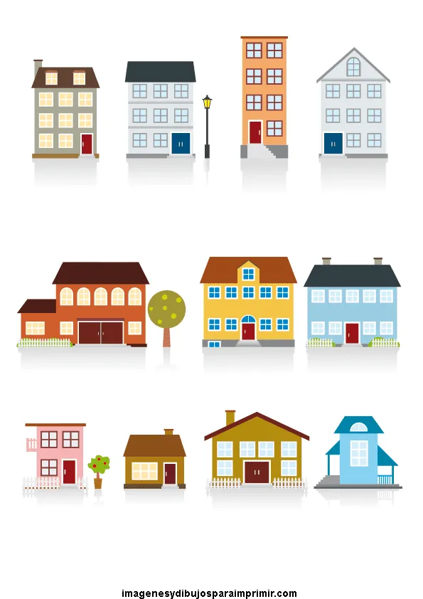 Casas para imprimir-Colorear dibujos,letras, Actividades infantiles Casas para imprimir-Colorear dibujos,letras, Actividades infantiles