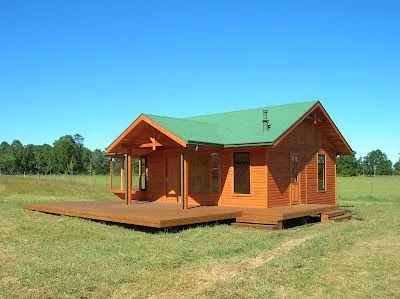 Arquitectura de Casas: Casa cabaña prefabricada de madera. Arquitectura de Casas: Casa cabaña prefabricada de madera.