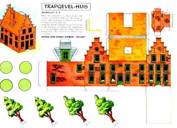 Dos casas recortables - Papel3D