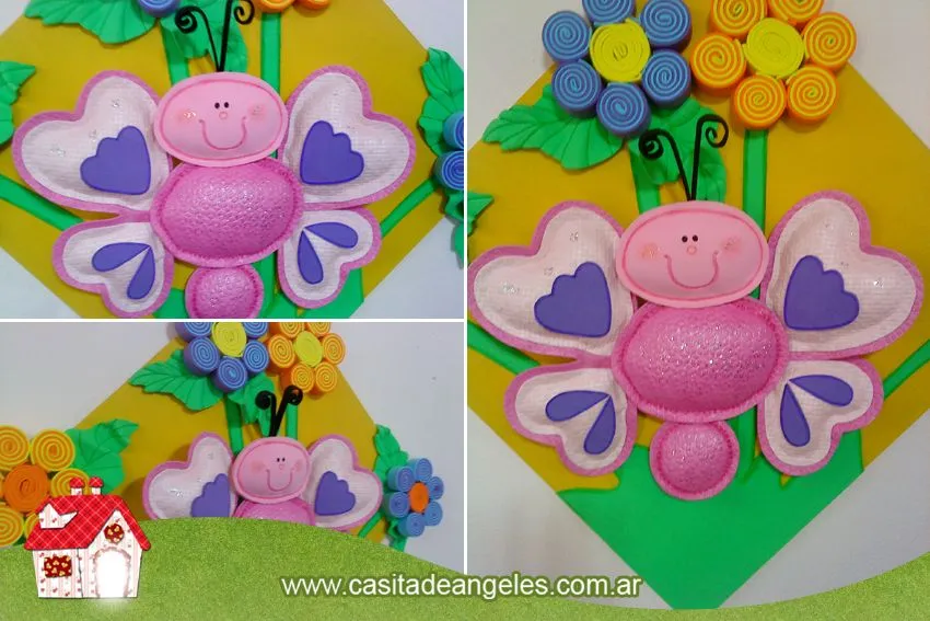 Casita de ángeles: Mariposa en Foami 3D