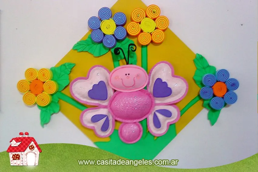 Casita de ángeles: Mariposa en Foami 3D