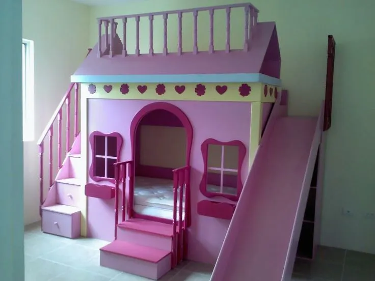 Casita con cama para niña. | Con alma de niños... | Pinterest Casita con cama para niña. | Con alma de niños... | Pinterest