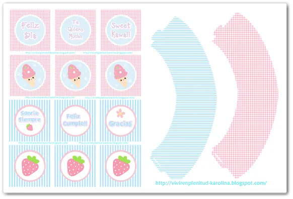 La Casita de Caro: Kawaii Envolturas y Topes para Cupcakes ... La Casita de Caro: Kawaii Envolturas y Topes para Cupcakes ...