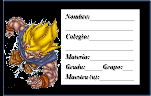 Casita Curacao: Etiquetas para cuaderno Dragon ball Casita Curacao: Etiquetas para cuaderno Dragon ball