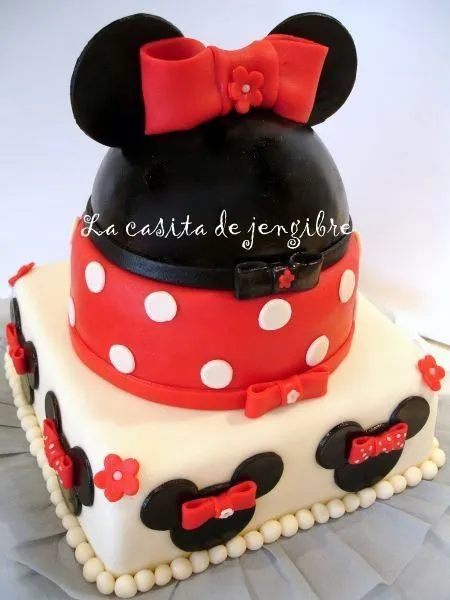 Como hacer las orejas de Minnie en fondant - Imagui