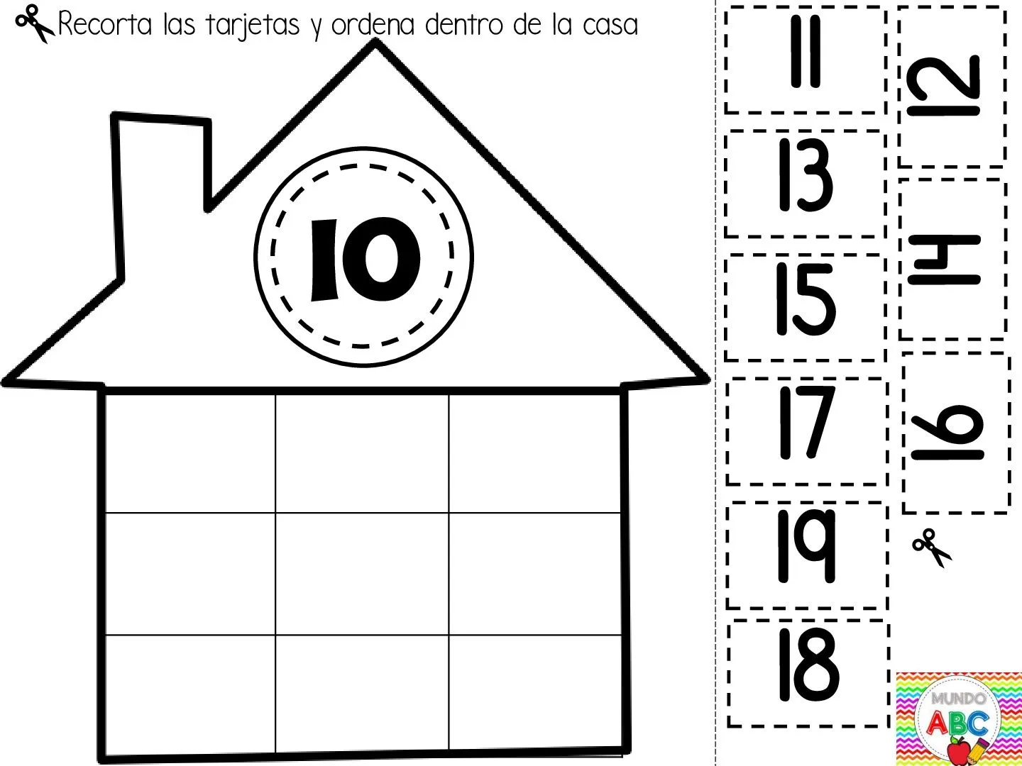La casita de los números trabajamo del 1 al 100 recorta y pega La casita de los números trabajamo del 1 al 100 recorta y pega