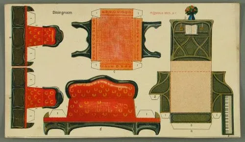 CASITA DE PAPEL: dollhouse paper: furniture paper, muebles de papel2 CASITA DE PAPEL: dollhouse paper: furniture paper, muebles de papel2